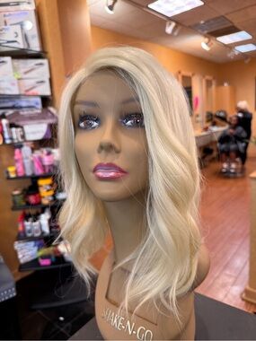 Women's Blonde Wavy Lace Front Wig